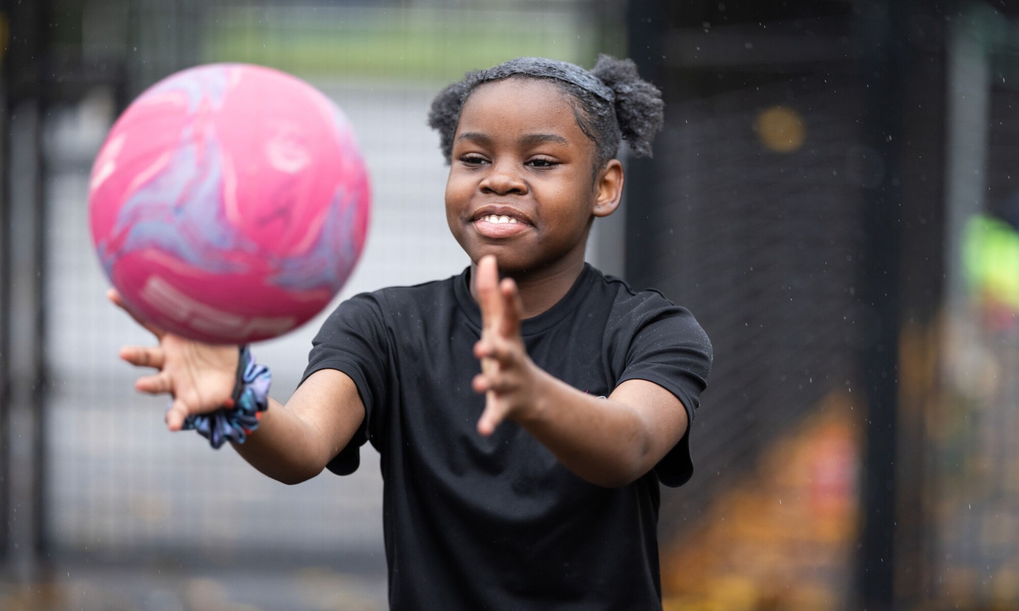 Prospere Learning Trust student in a PE lesson, catching a ball